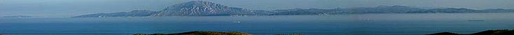 view on Morocco over the Street of Gibraltar