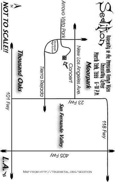 Map for 9-25-98 Show