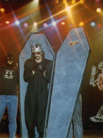 Tim in his coffin.