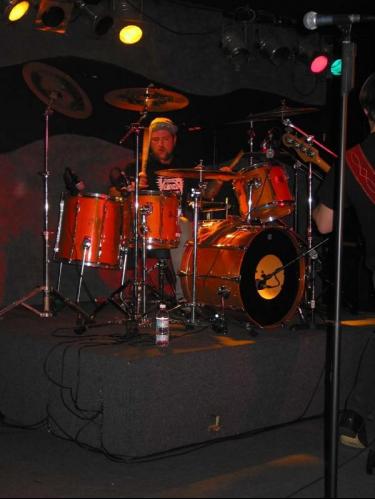 Drewcifer Sample on drums