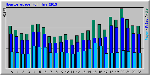 Hourly usage for May 2013