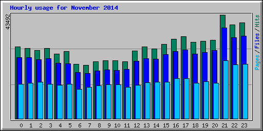 Hourly usage for November 2014