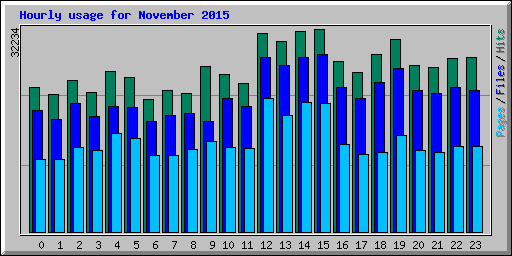 Hourly usage for November 2015
