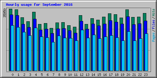 Hourly usage for September 2016
