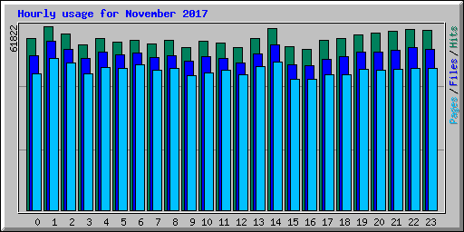 Hourly usage for November 2017