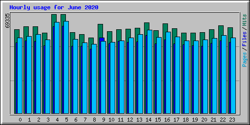 Hourly usage for June 2020