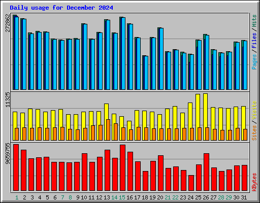 Daily usage for December 2024
